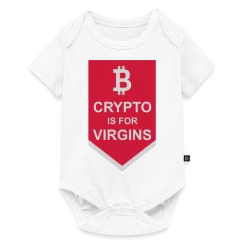 crypto is for virgins - Baby Premium short-sleeve bodysuit - white - Front
