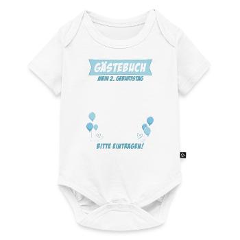 Gästebuch - Zweiter Geburtstag Kleinkind Geschenk - Baby Premium Kurzarmbody - Weiß - Vorne