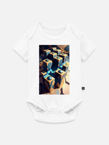 Neon-Abenteuer - Baby Premium Kurzarmbody - Weiß