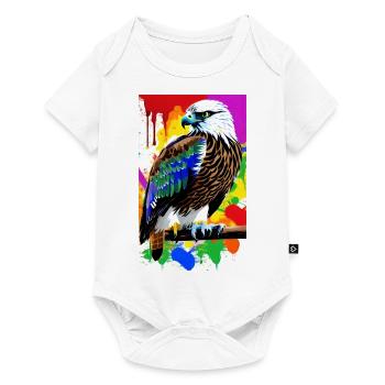 Aigle | Oiseaux | Liberté | Animaux - Body à manches courtes Premium Bébé - blanc - Devant