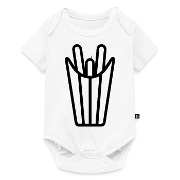 cornet de frites - Body à manches courtes Premium Bébé - blanc - Devant