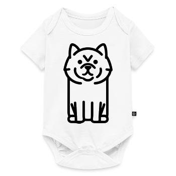 Chien - Body à manches courtes Premium Bébé - blanc - Devant