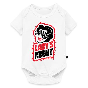 Ladies Night Fun Retro DJ Woman Face Girls Evening - Baby Premium short-sleeve bodysuit - white - Front