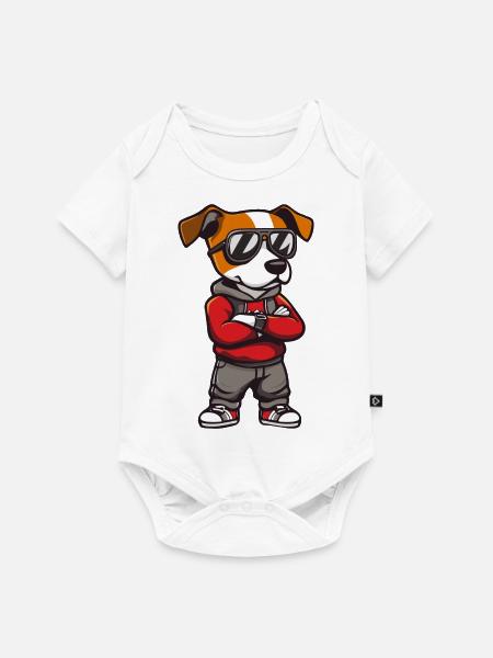 Jack Russel Terrier - Baby Premium Kurzarmbody - Weiß