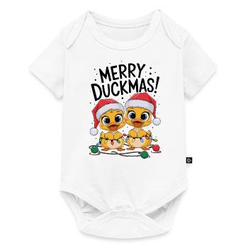 Duck Ducks Christmas Farmer Funny Merry Duckmas - Baby Premium short-sleeve bodysuit - white - Front