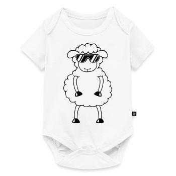 Sheep Sunglasses Party Sheep Lamb Cute Cool - Baby Premium short-sleeve bodysuit - white - Front