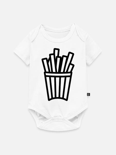 Pommes frites - Baby Premium Kurzarmbody - Weiß