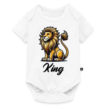 löwe könig - Body à manches courtes Premium Bébé - blanc - Devant