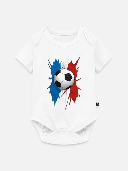 soccer football - Baby Premium Kurzarmbody - Weiß