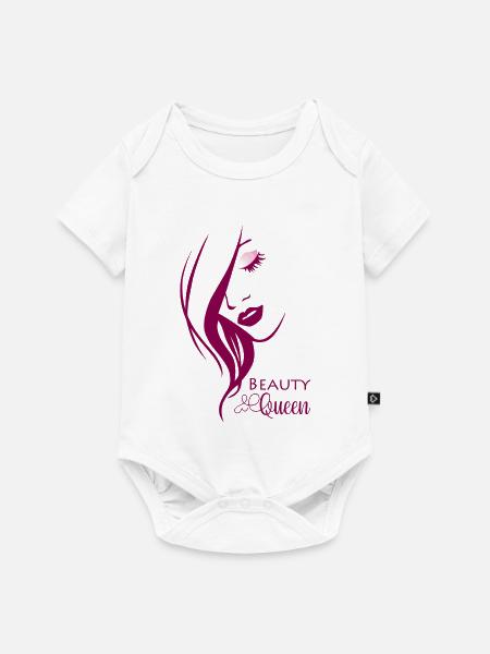 Beauty Queen - Baby Premium Kurzarmbody - Weiß
