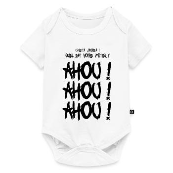Gilets jaunes Ahou Ahou Ahou - Body à manches courtes Premium Bébé - blanc - Devant