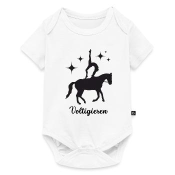 Voltigieren - Baby Premium Kurzarmbody - Weiß - Vorne