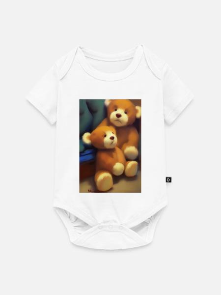 Teddybär - Baby Premium Kurzarmbody - Weiß