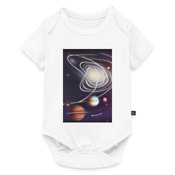 Weltall und Planeten - Baby Premium Kurzarmbody - Weiß - Vorne