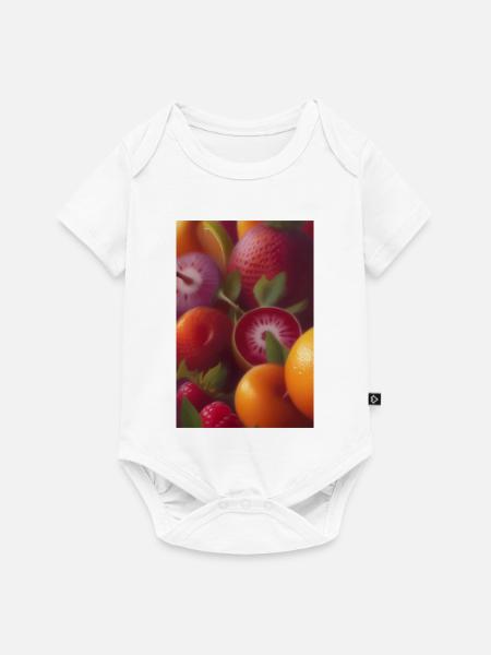 Früchte - Baby Premium Kurzarmbody - Weiß