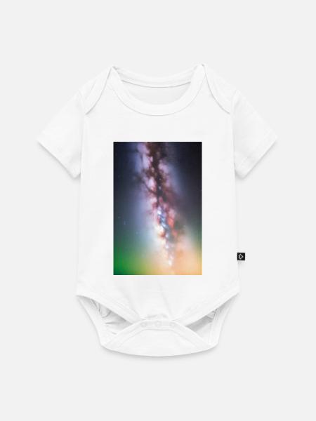 Weltall und Planeten - Baby Premium Kurzarmbody - Weiß