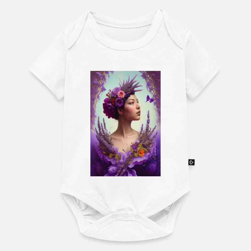 Lavandula - Body à manches courtes Premium Bébé - blanc