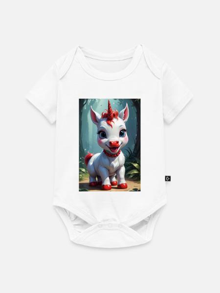 Süßes Einhorn - Baby Premium Kurzarmbody - Weiß