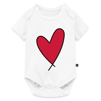 Heart symbol - Baby Premium short-sleeve bodysuit - white - Front