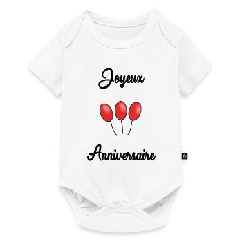 HAPPY BIRTHDAY. HAPPY BIRTHDAY. ANNIVERSARY. - Baby Premium short-sleeve bodysuit - white - Front