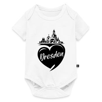 Dresden Herz Frauenkirche Liebe Stadt Osten Symbol - Baby Premium Kurzarmbody - Weiß - Vorne