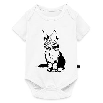 Maine Coon Cat - Baby Premium short-sleeve bodysuit - white - Front