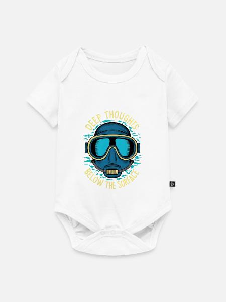 Deep Thoughts - Baby Premium Kurzarmbody - Weiß