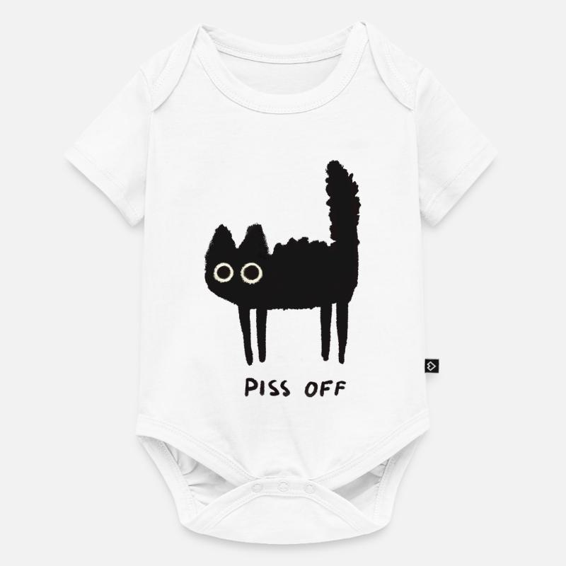 Grumpy Kitty Vibes – Lass mich in Ruhe - Baby Premium Kurzarmbody - Weiß