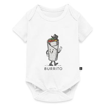 Burrito-Cartoon-Design - Baby Premium Kurzarmbody - Weiß - Vorne