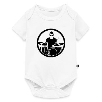 Drummer Sketch - Baby Premium short-sleeve bodysuit - white - Front