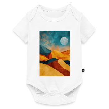 Desert Landscape Illustration Poster - Baby Premium short-sleeve bodysuit - white - Front