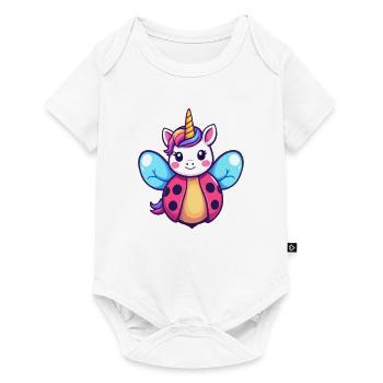 Einhornmarienkäfer - Baby Premium Kurzarmbody - Weiß - Vorne