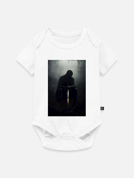 Poster Illustration Chevalier - Baby Premium Kurzarmbody - Weiß