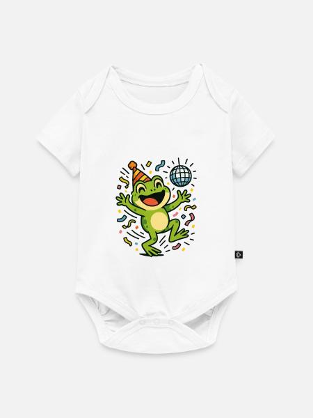 Grenouille de fête - Body à manches courtes Premium Bébé - blanc