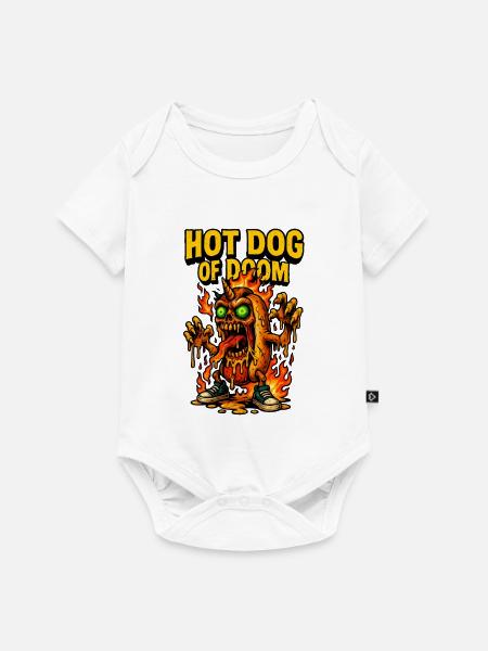 Hot Dog of Doom - Baby Premium Kurzarmbody - Weiß