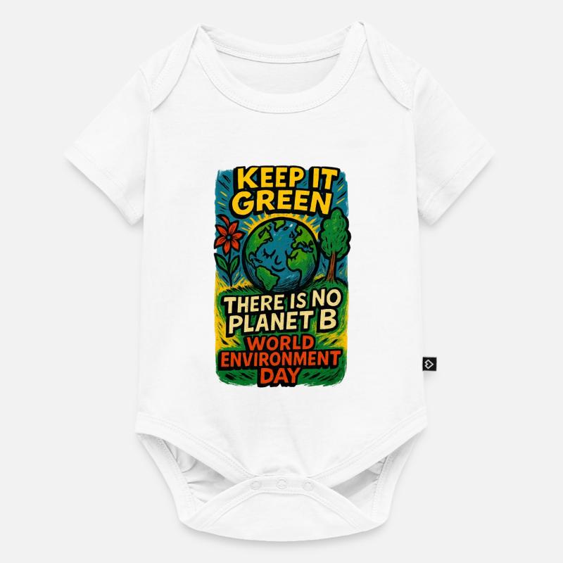 Conception du Jour de la Terre - Body à manches courtes Premium Bébé - blanc