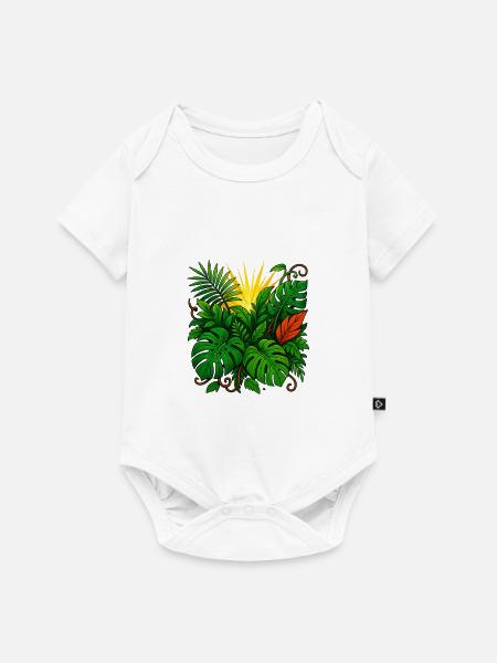 Sunbeam Jungle Burst - Baby Premium Kurzarmbody - Weiß