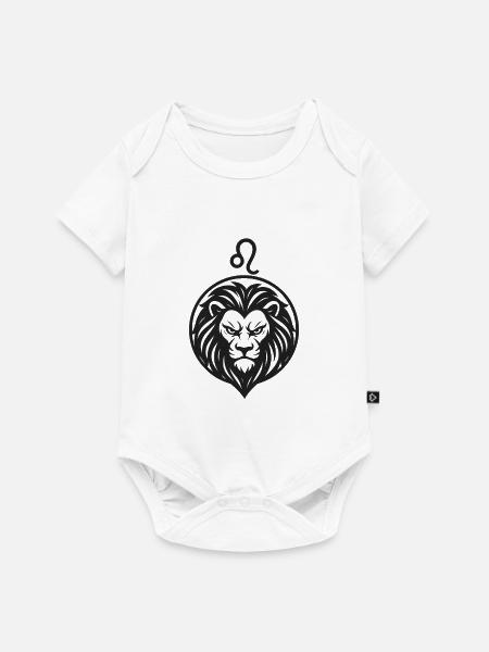 Sternzeichen Löwe - Baby Premium Kurzarmbody - Weiß
