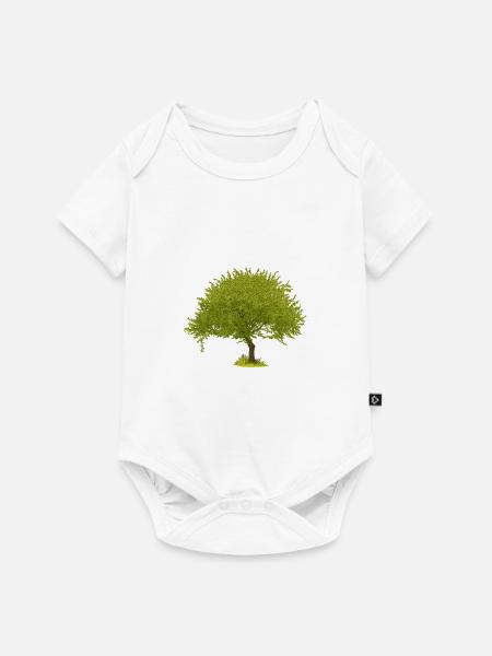 Grüner Sommerbaum - Baby Premium Kurzarmbody - Weiß