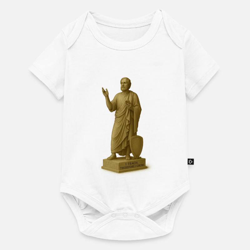Teaching philosopher with smartphone - Baby Premium short-sleeve bodysuit - white