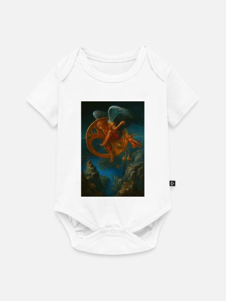 Fantasy Mechanisches fliegendes Kreaturendesign - Baby Premium Kurzarmbody - Weiß