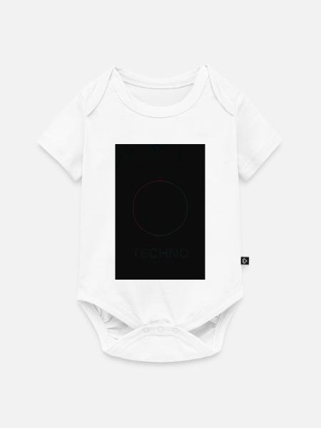 Techno im Neonlicht - Baby Premium Kurzarmbody - Weiß