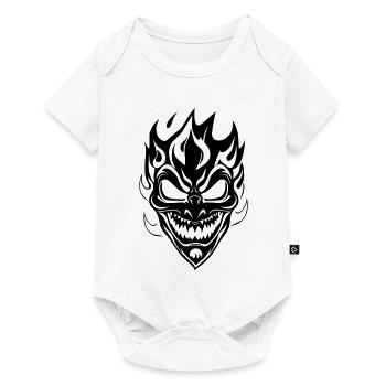 Conception de la silhouette de la lune céleste et de l’étoile - Body à manches courtes Premium Bébé - blanc - Devant