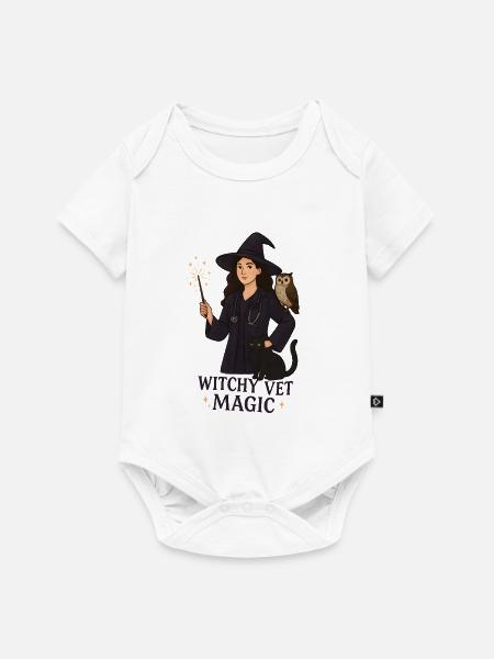 Hexentierarzt Magischer Talisman - Baby Premium Kurzarmbody - Weiß