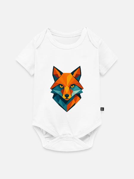 Fuchs | Fuchskopf Print / Druck / Design - Baby Premium Kurzarmbody - Weiß
