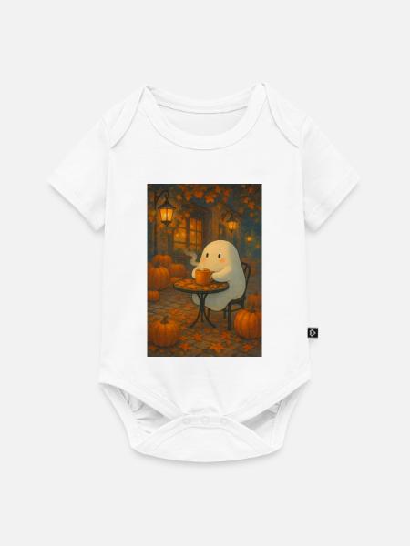 Gespenst im Herbst - Baby Premium Kurzarmbody - Weiß