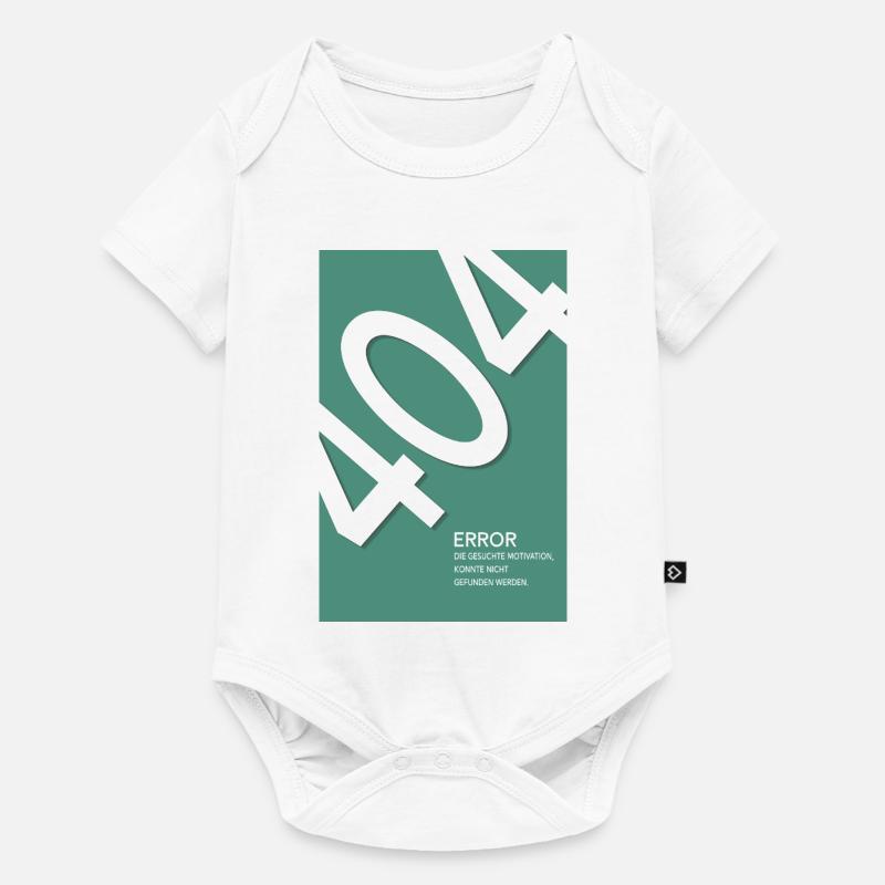 Error 404 Motivation Not Found - Baby Premium Kurzarmbody - Weiß