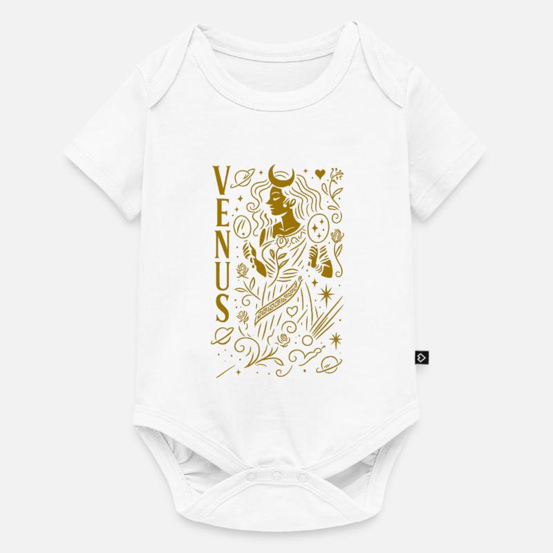 Vénus Ligne Céleste Art Déesse - Body à manches courtes Premium Bébé - blanc