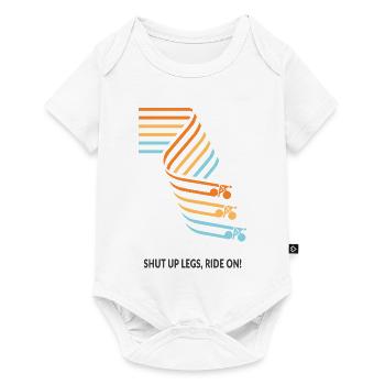 Shut up legs – Ride on Bicycle Saying Shirt - Baby Premium short-sleeve bodysuit - white - Front