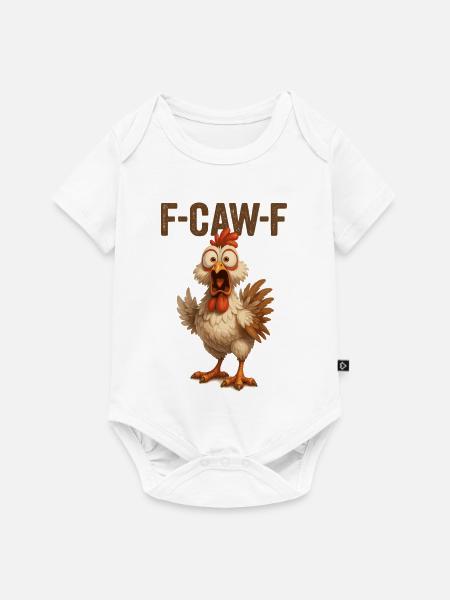 F Caw F Huhn - Baby Premium Kurzarmbody - Weiß